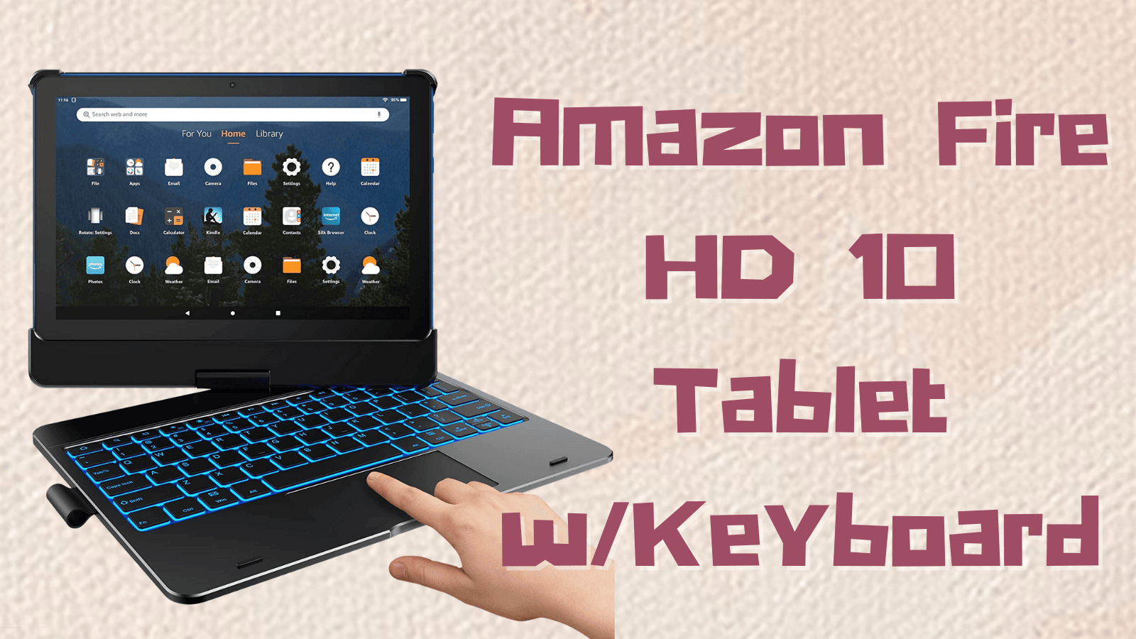Amazon Fire HD 10 Tablet with keyboard
