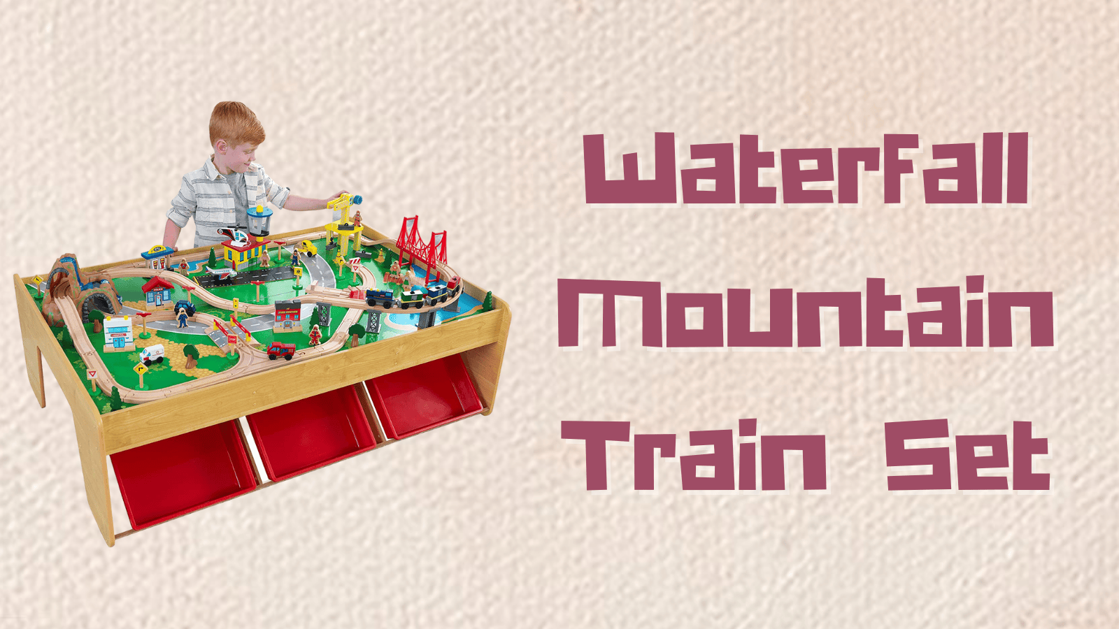 Waterfall Mountain Train Set